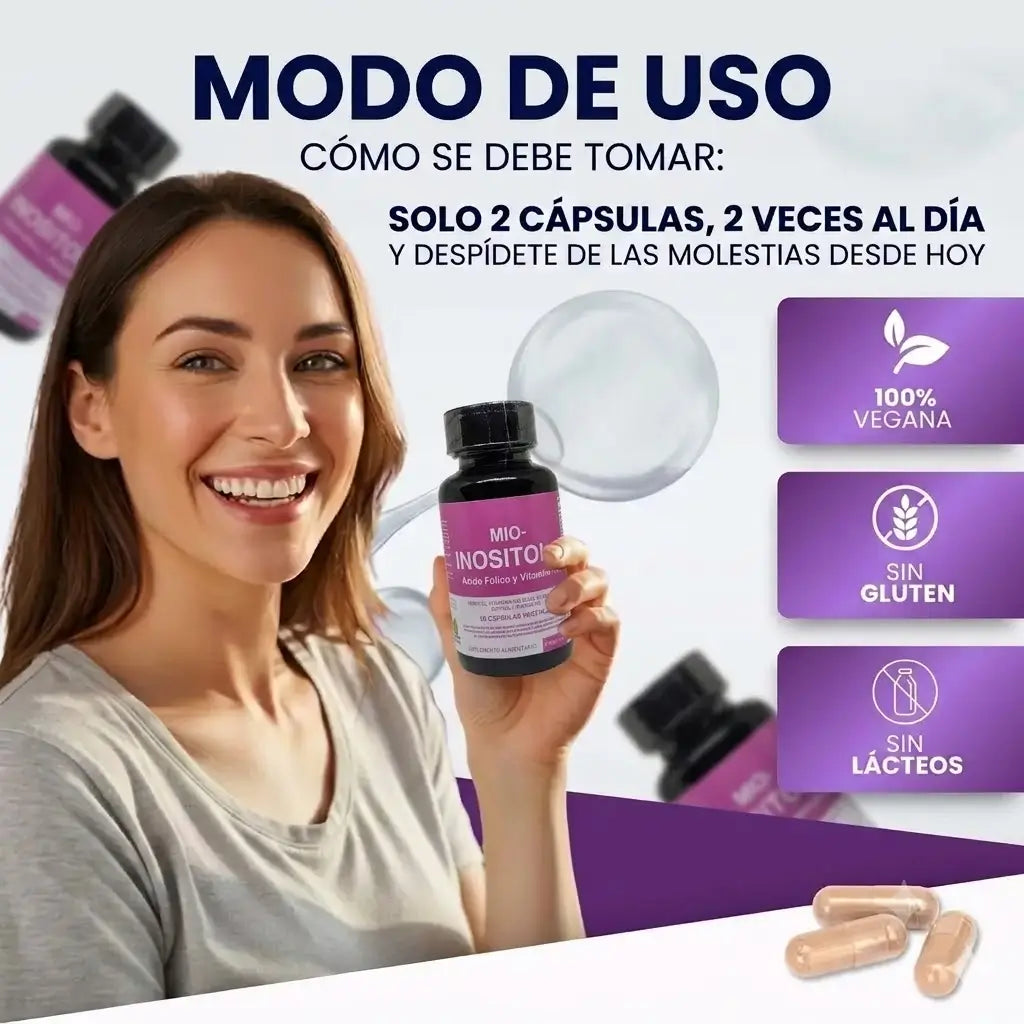 MYO-INOSITOL + ácido folico+ Vitamina D3 tu salud ovárica es esencial