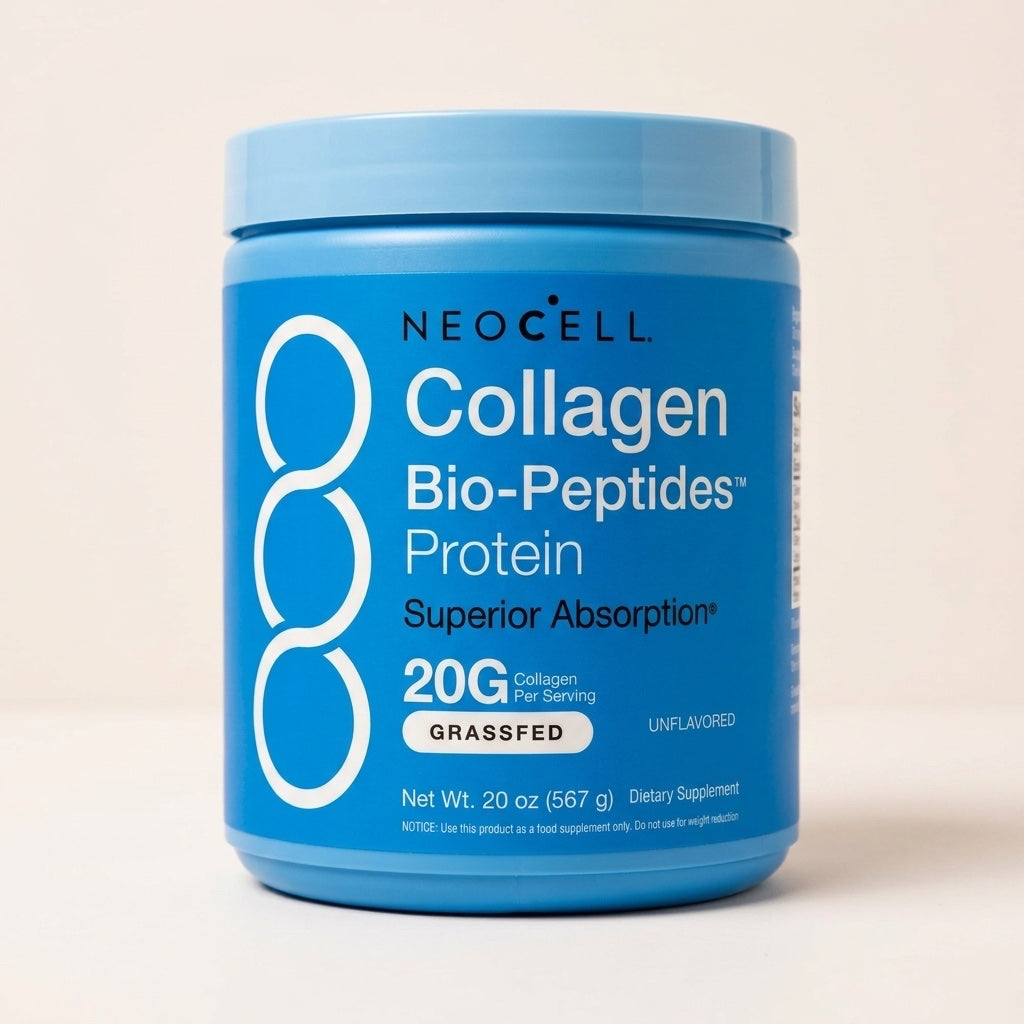 Detalle de la etiqueta del frasco NeoCell Collagen Bio-Peptides