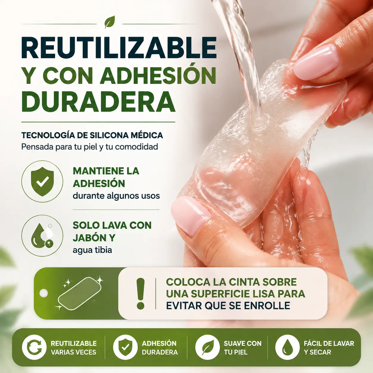 Cinta de silicona médica CicaFlex "Cada cicatriz no tiene que quedarse para siempre.