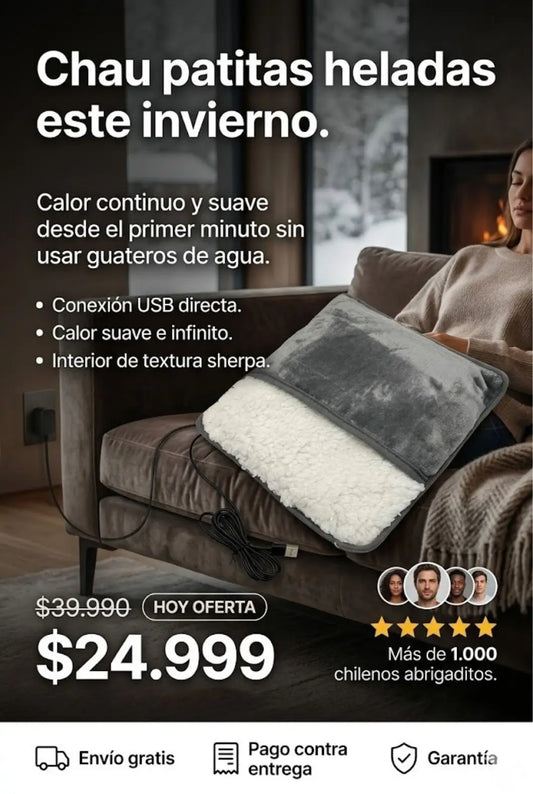 M - Calentador de pies USB - Gris