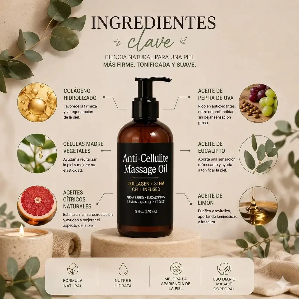 Aceite Reafirmante M3 Anticelulítico | Silueta Definida y Piel de Seda 240ml