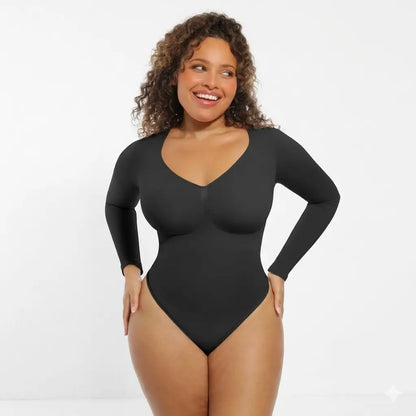 Body Reductor Manga Larga: Realza tu Figura y Siéntete Regia Todo el Día.