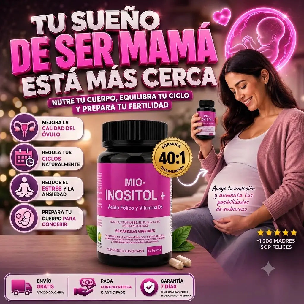 MYO-INOSITOL + ácido folico+ Vitamina D3  tu salud ovárica es esencial