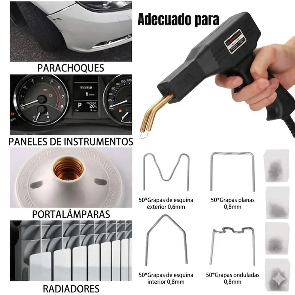 Kit Soldador de plástico Premium: Repara tus objetos rotos en segundos.