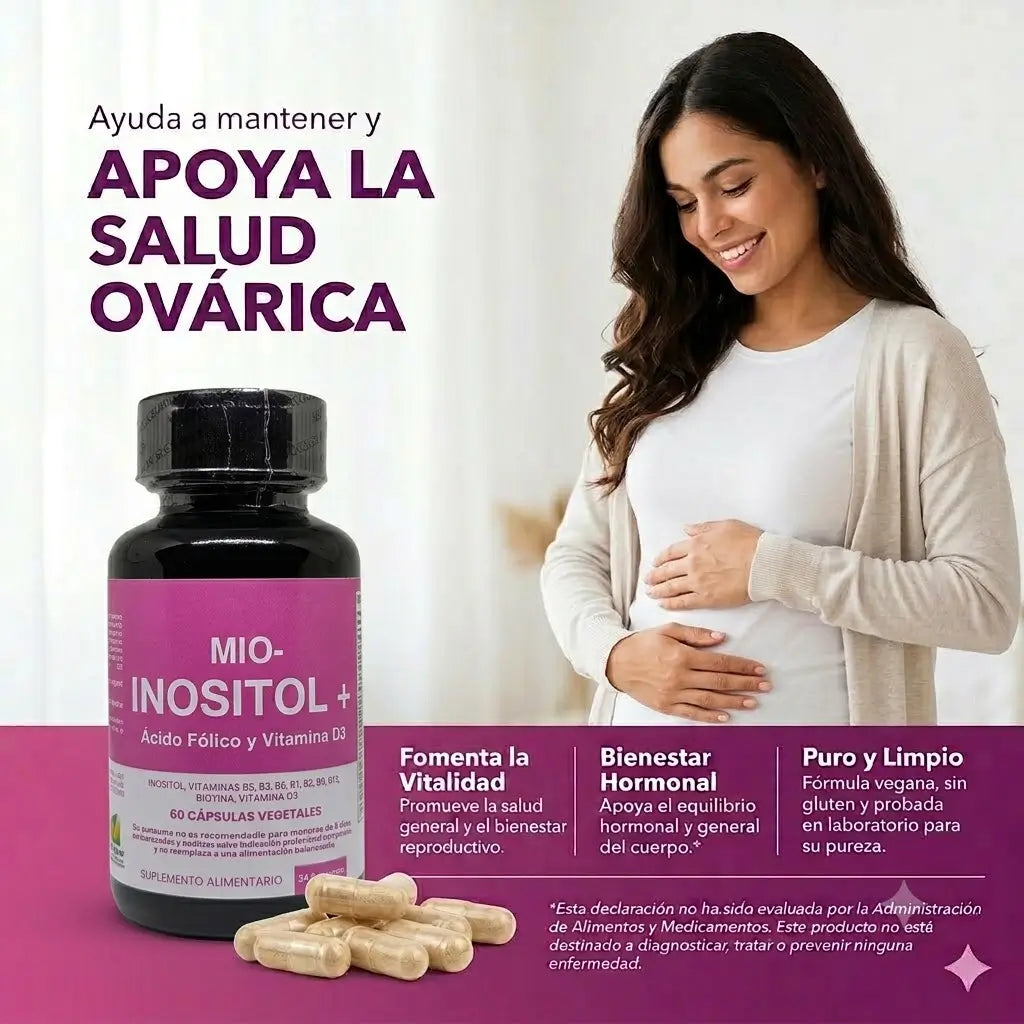 MYO-INOSITOL + ácido folico+ Vitamina D3  tu salud ovárica es esencial